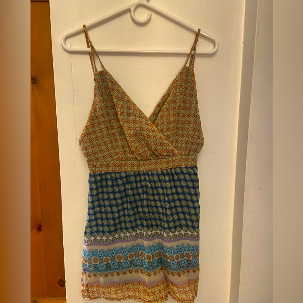 En Creme funky floral romper